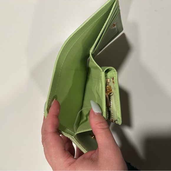 Charles & Keith Mint and Cream Mini Wallet with Beaded Strap - Picture 4 of 5